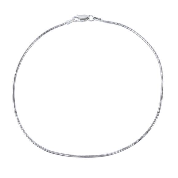 Snake Chain Anklet | Italian Sterling Silver 925 10" - Picture 1 of 8